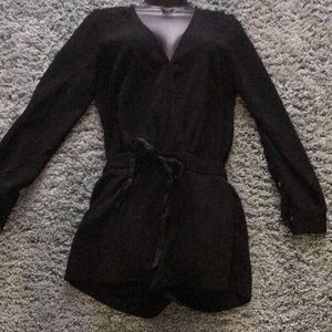 Size 0 button front sexy black romper